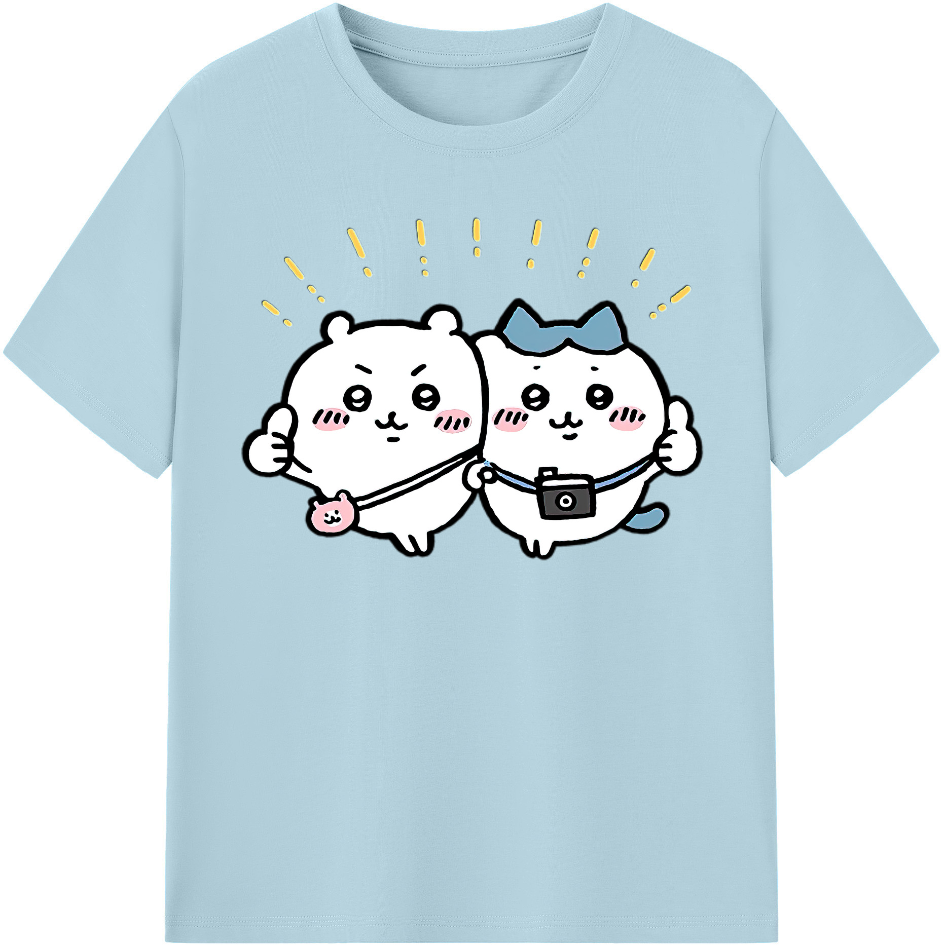 （画像用） ちいかわ ちいかわ Chii-kawa chiikawa 綿100％半袖Tシャツ（フロントプリント）